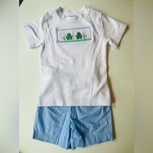 Southern Smocked Frog Short Set